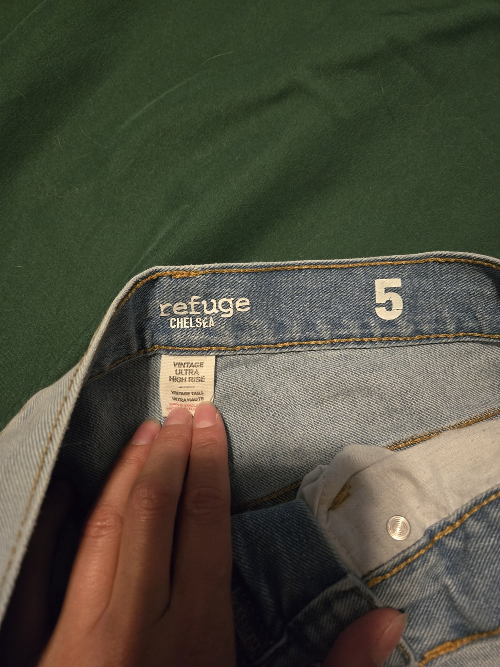 Refuge Chelsea Vintage Ultra High Rise Light Blue Women's Jeans - Size 5